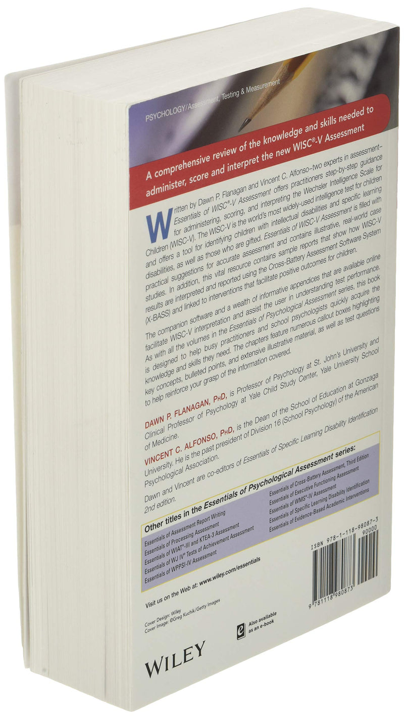 Essentials Of Wiscv Assessment (Essentials Of Psychological Assessment)