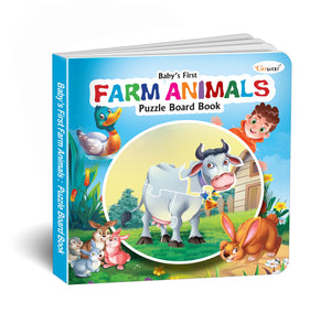 BabyS First Farm Animals Puzzle Board Book : Kids Learning Book, Preschool Puzzles Board Book, Puzzle For Kids, Educational Board Book For Preschoolers