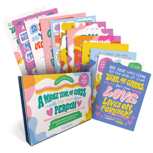 Em & Friends A Whole Year Of Cards For Your Person 12 Assorted Greeting Cards & Envelopes Stationery Kit With Stickers