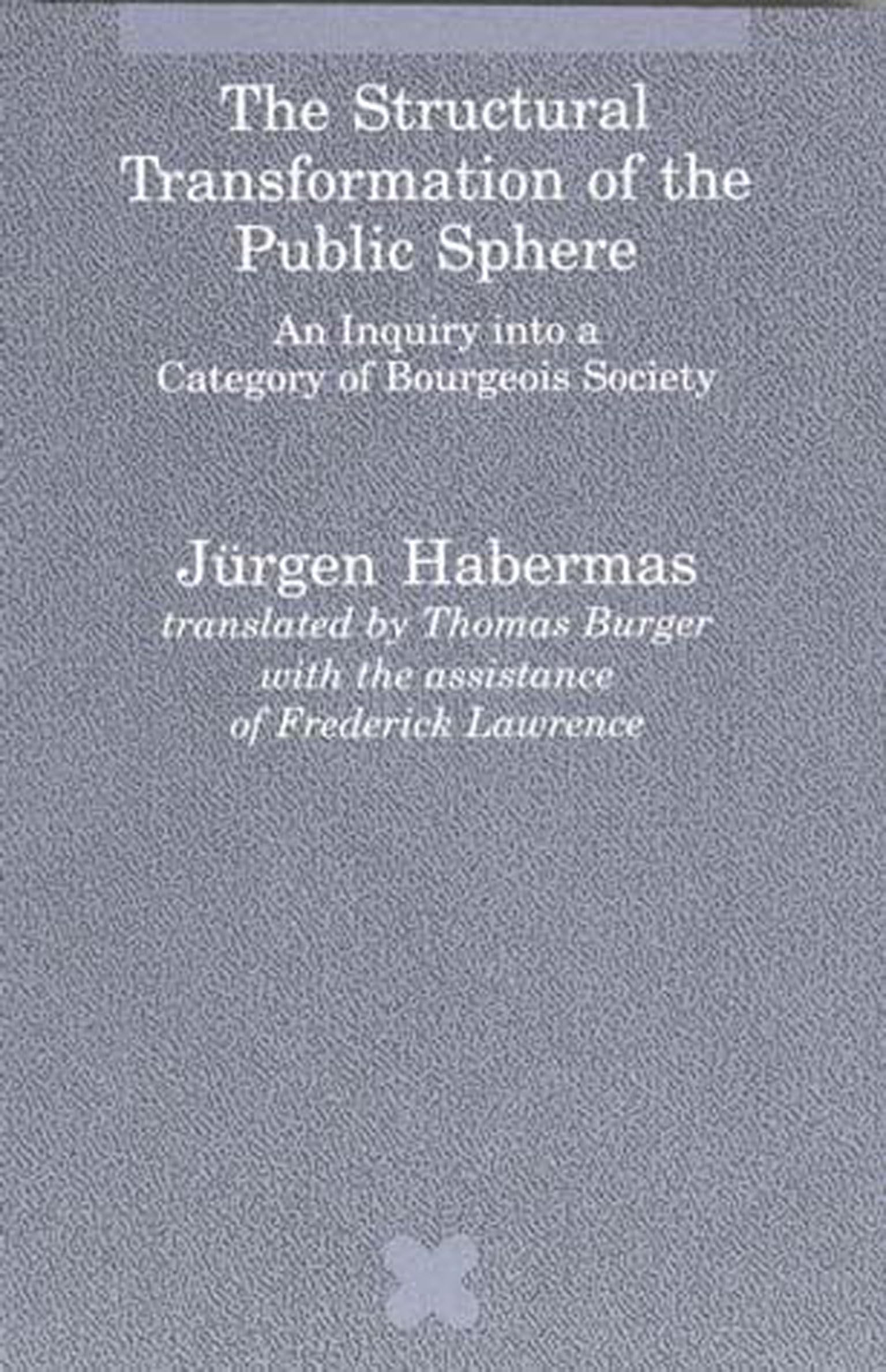 The Structural Transformation of the Public Sphere: An Inquiry into a Category of Bourgeois Society (Studies in Contemporary Ger,New