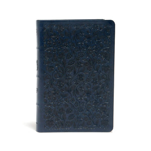 CSB Ultrathin Reference Bible, Navy LeatherTouch, Deluxe Edition,Used