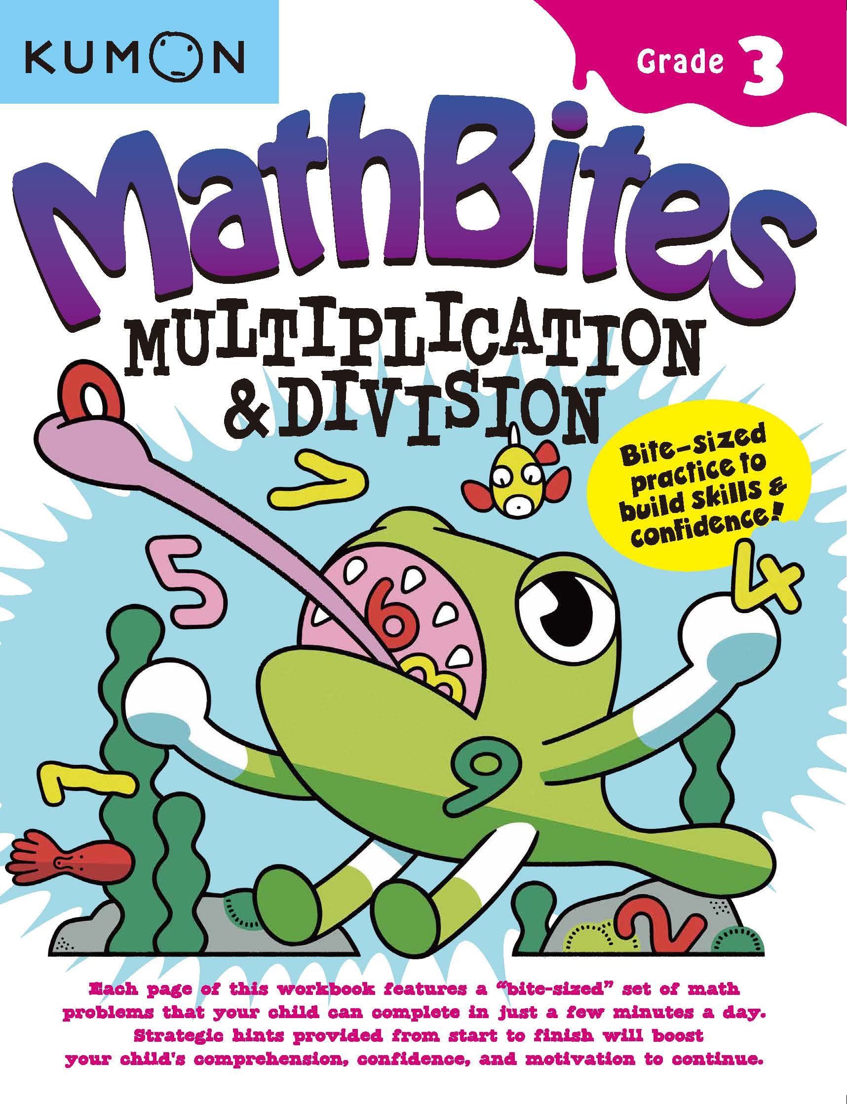 Kumon MathBites: Grade 3 Multiplication & Division BiteSized Practice to Build Skills & Confidence,Used