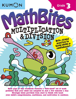 Kumon MathBites: Grade 3 Multiplication & Division BiteSized Practice to Build Skills & Confidence,Used