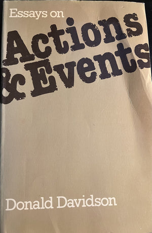 Essays on Actions and Events,Used