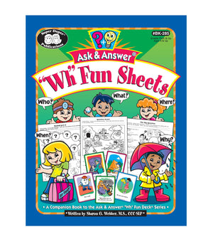 Super Duper Publications  Ask & Answer 'Wh' Fun Sheets: A Companion Book to the Ask & Answer 'Wh' Fun Deck Series  Educational R,Used