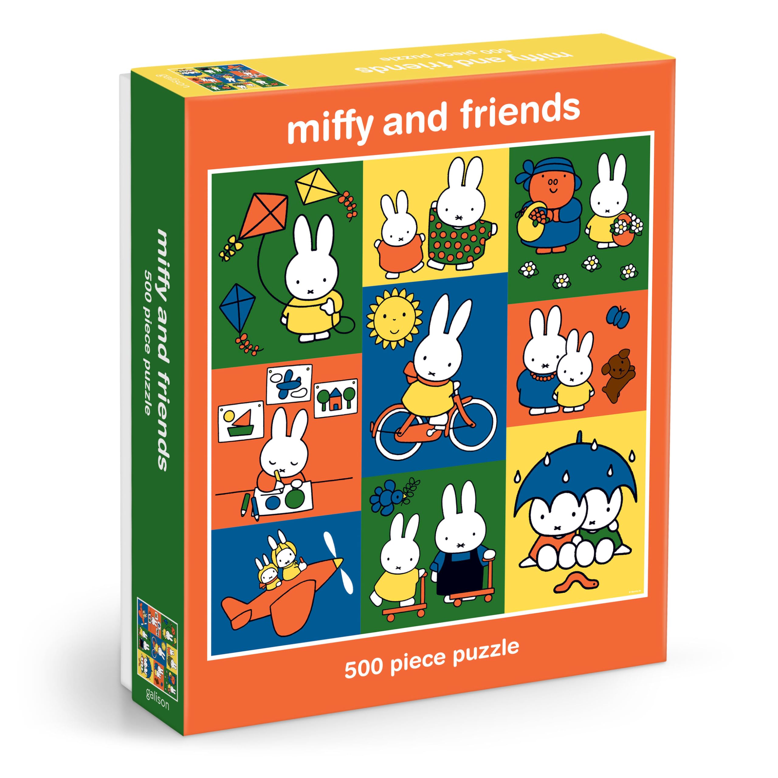 Galison Miffy And Friends  500 Piece Jigsaw Puzzle Featuring Cute Artwork Of Miffy And Friends