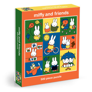 Galison Miffy And Friends  500 Piece Jigsaw Puzzle Featuring Cute Artwork Of Miffy And Friends