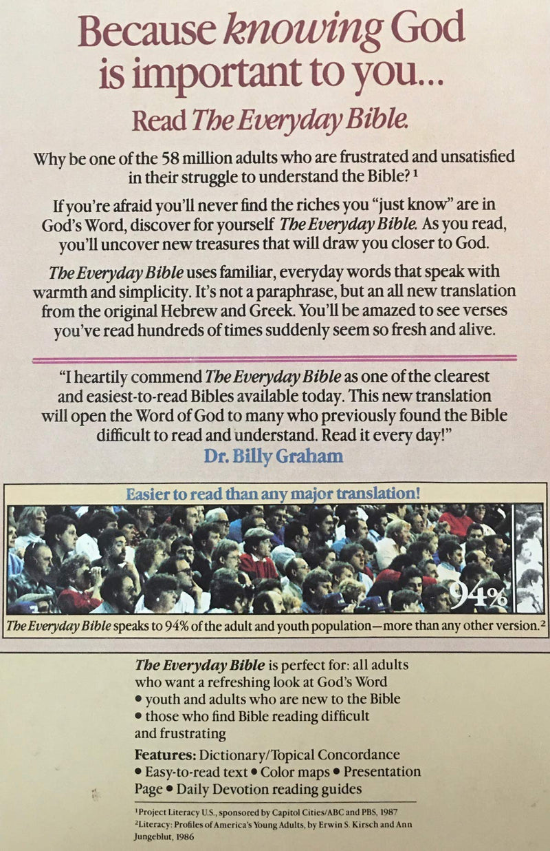 The Everyday Bible: New Century Version: Clearly Translated for Life,New