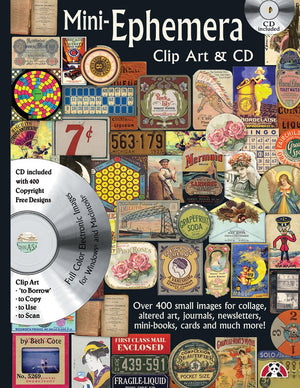 MiniEphemera Clip Art & CD: Over 400 Small Images for Collage, Altered Art, Journals, Newsletters, Mini Boos, Cards and Much Mo,Used