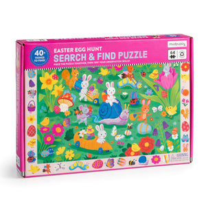 Mudpuppy Easter Egg Hunt  64 Piece Search & Find Puzzle Featuring Adorable Spring Easter Scene And Over 40 Hidden Images To Fin