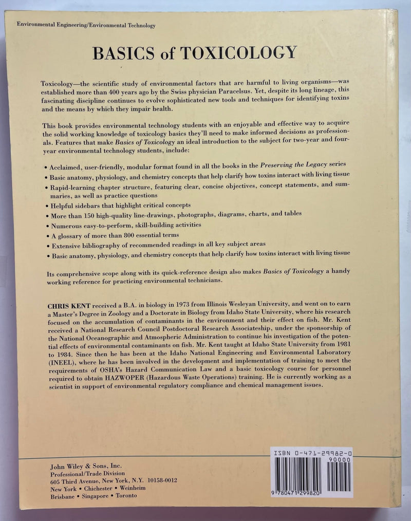 Basics of Toxicology: Preserving the Legacy,New