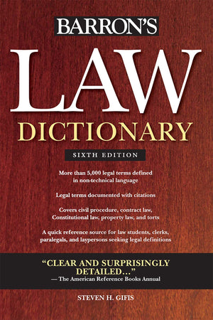 Barron's Law Dictionary,Used