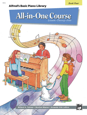 AllinOne Course for Children: Lesson, Theory, Solo, Book 4 (Alfred's Basic Piano Library),New