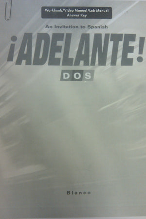 Adelante! Dos: An Invitation to Spanish,Used