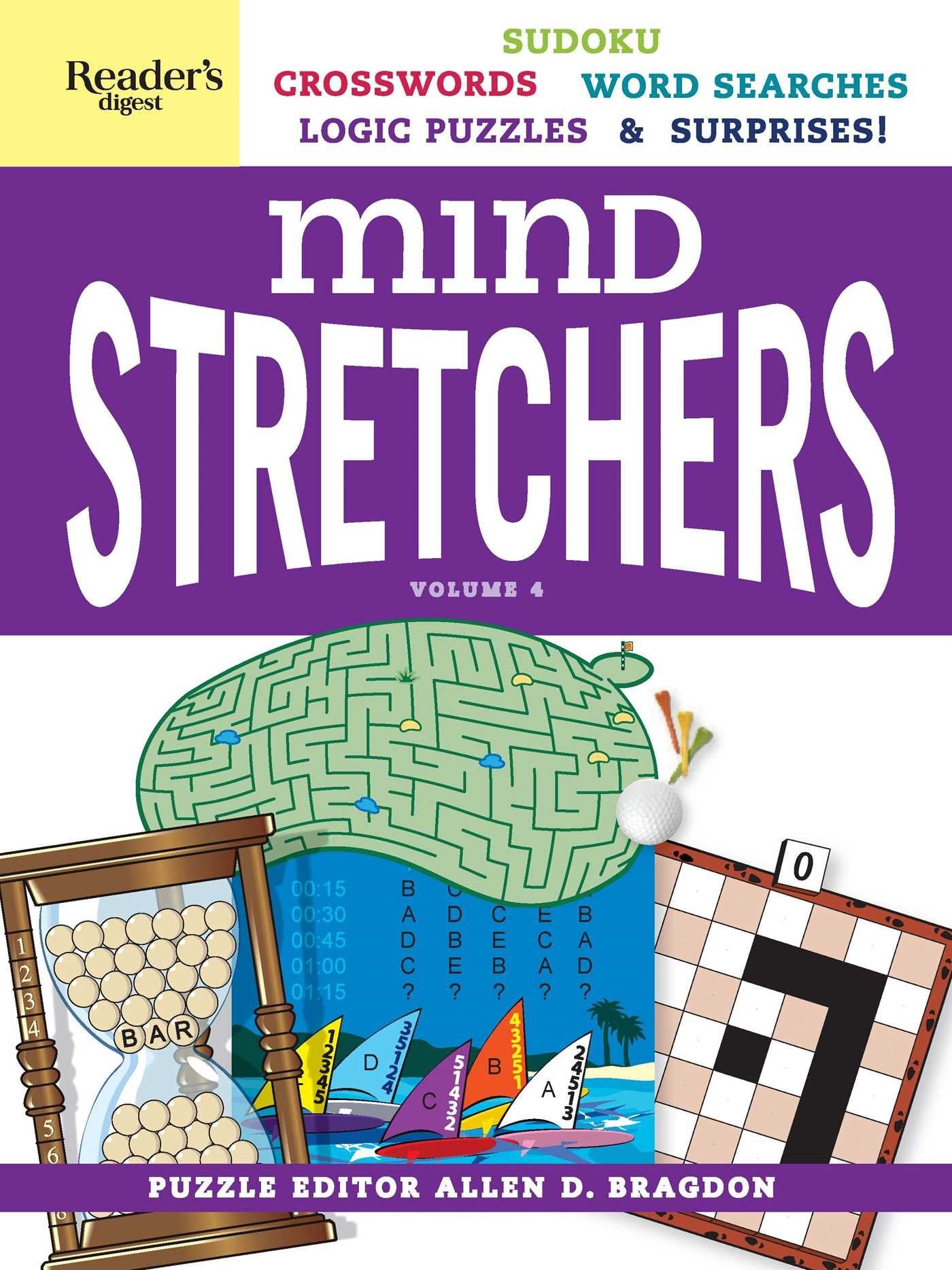 Reader's Digest Mind Stretchers Puzzle Book Vol. 4: Number Puzzles, Crosswords, Word Searches, Logic Puzzles and Surprises (4),Used