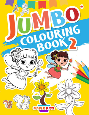 Jumbo Colouring Book 2 - Activity Coloring Book - Gift To Children For Painting, Drawing And Colouring With Reference Guide - Colouring Activities - Age 3+