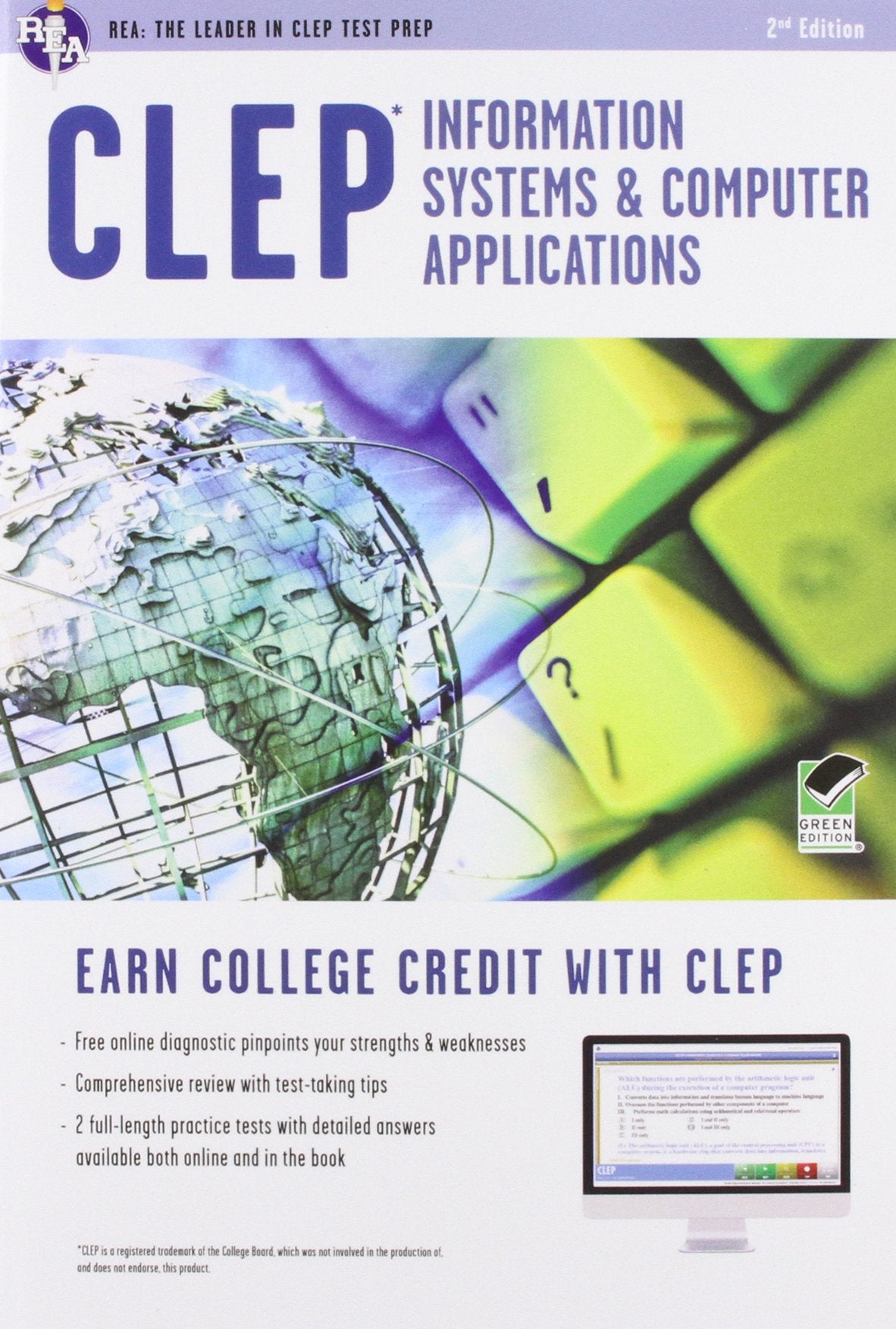 CLEP Information Systems & Computer Applications Book + Online (CLEP Test Preparation),Used