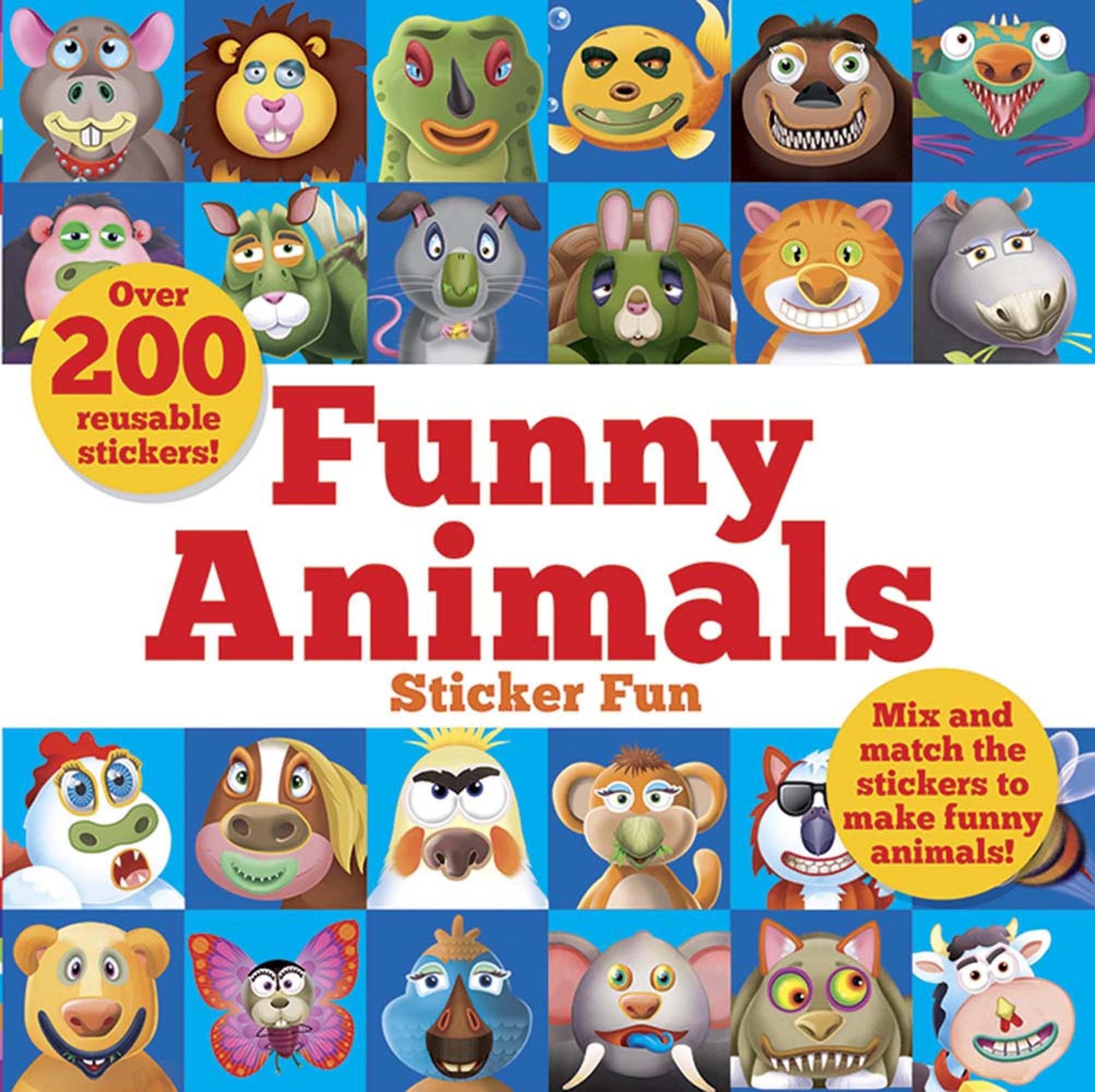 Funny Animals Sticker Fun: Mix And Match The Stickers To Make Funny Animals (Dover Sticker Books),New