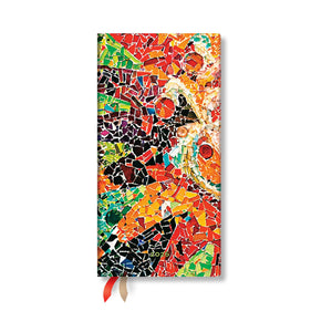 Paperblanks | 2026 GaudiS Sun | GaudiS Mosaics | 12Month Planner | Slim | Horizontal | Elastic Band | 160 Pg | 100 Gsm