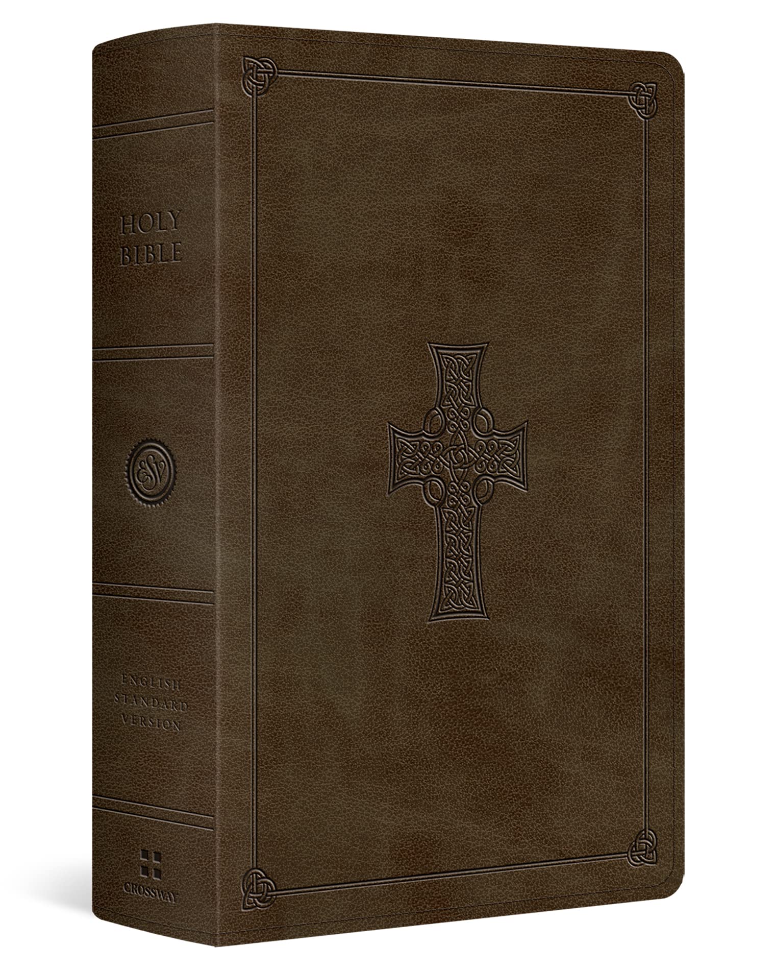 ESV Large Print Personal Size Bible (TruTone, Olive, Celtic Cross Design),Used