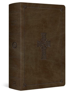 ESV Large Print Personal Size Bible (TruTone, Olive, Celtic Cross Design),Used