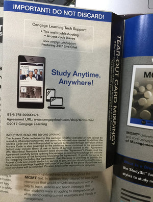 MGMT (with MGMT Online, 1 term (6 months) Printed Access Card) (New, Engaging Titles from 4LTR Press),Used