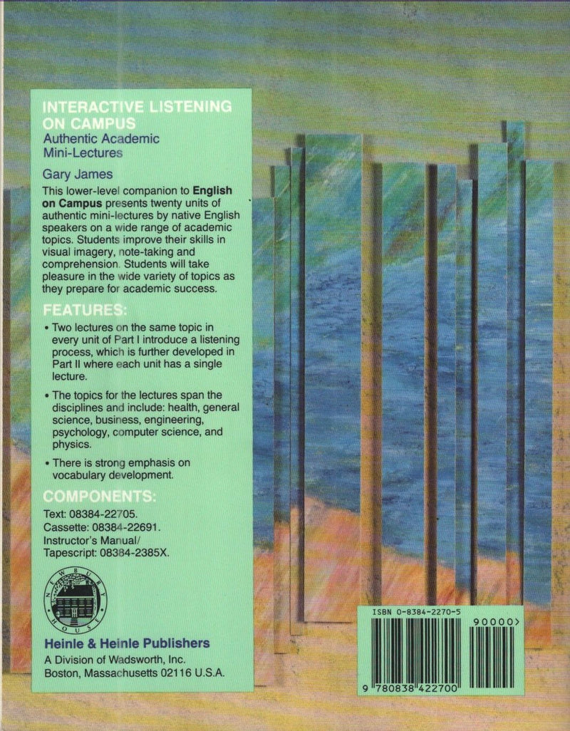 Interactive Listening on Campus: Authentic Academic MiniLectures,Used