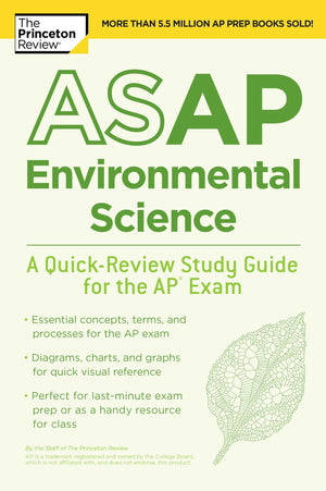 Asap Environmental Science: A Quickreview Study Guide For The Ap Exam (College Test Preparation),New