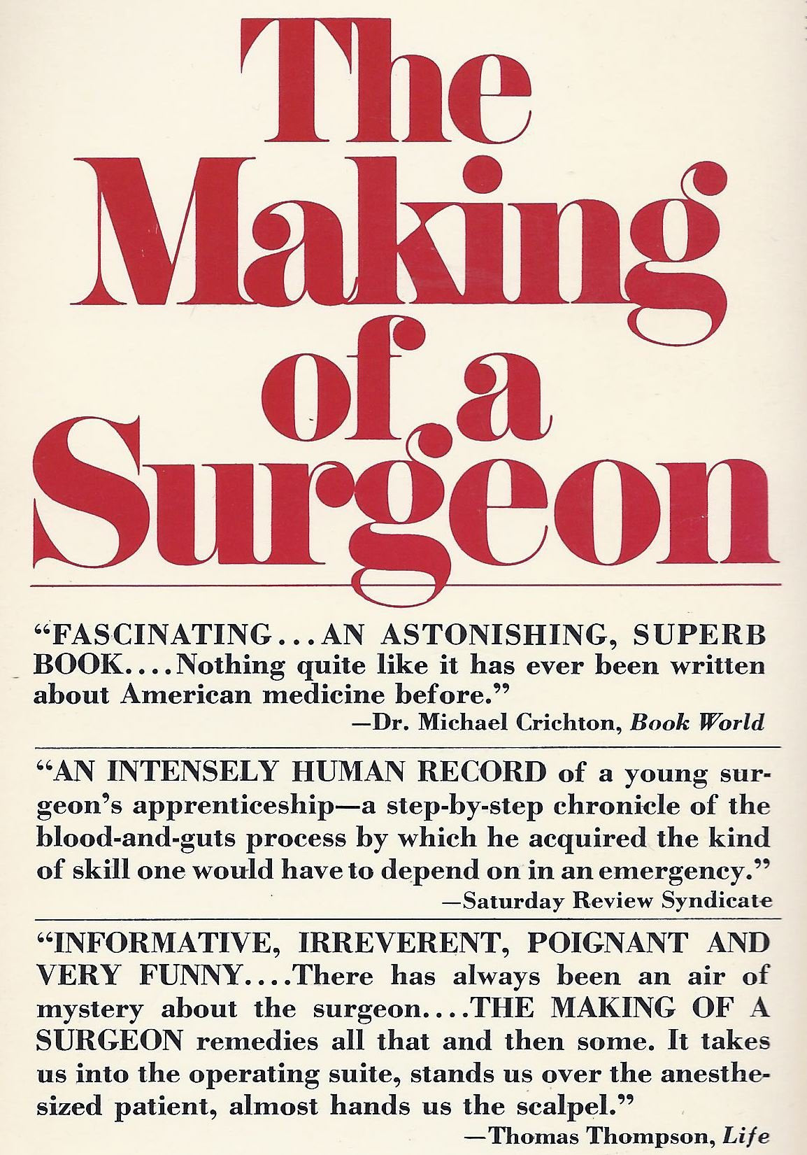 Making Of A Surgeon,Used