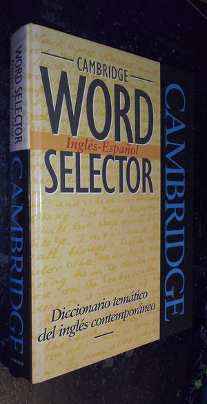 Cambridge Word Selector InglsEspaol: Diccionario temtico del ingls contemporaneo (English and Spanish Edition),Used