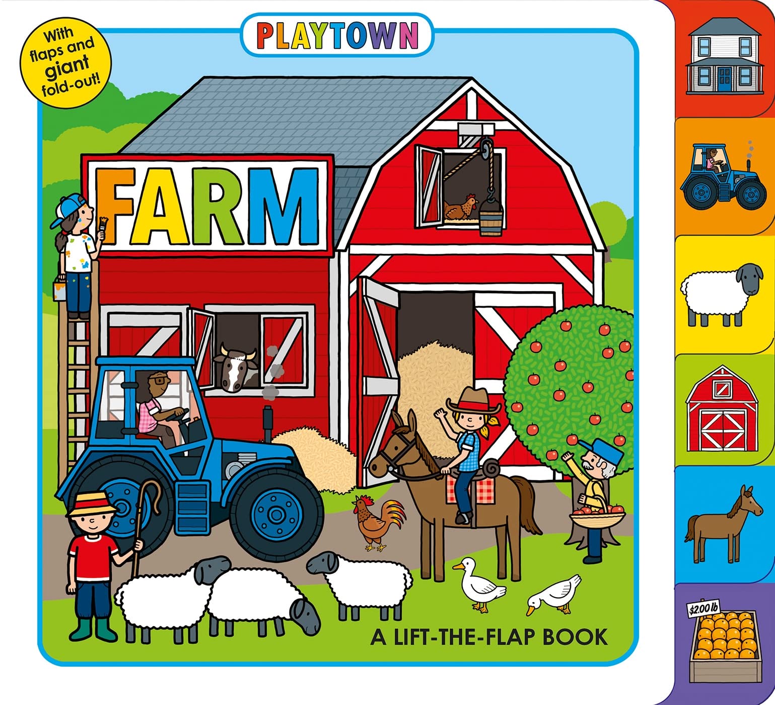 Playtown: Farm: A LifttheFlap Book,Used