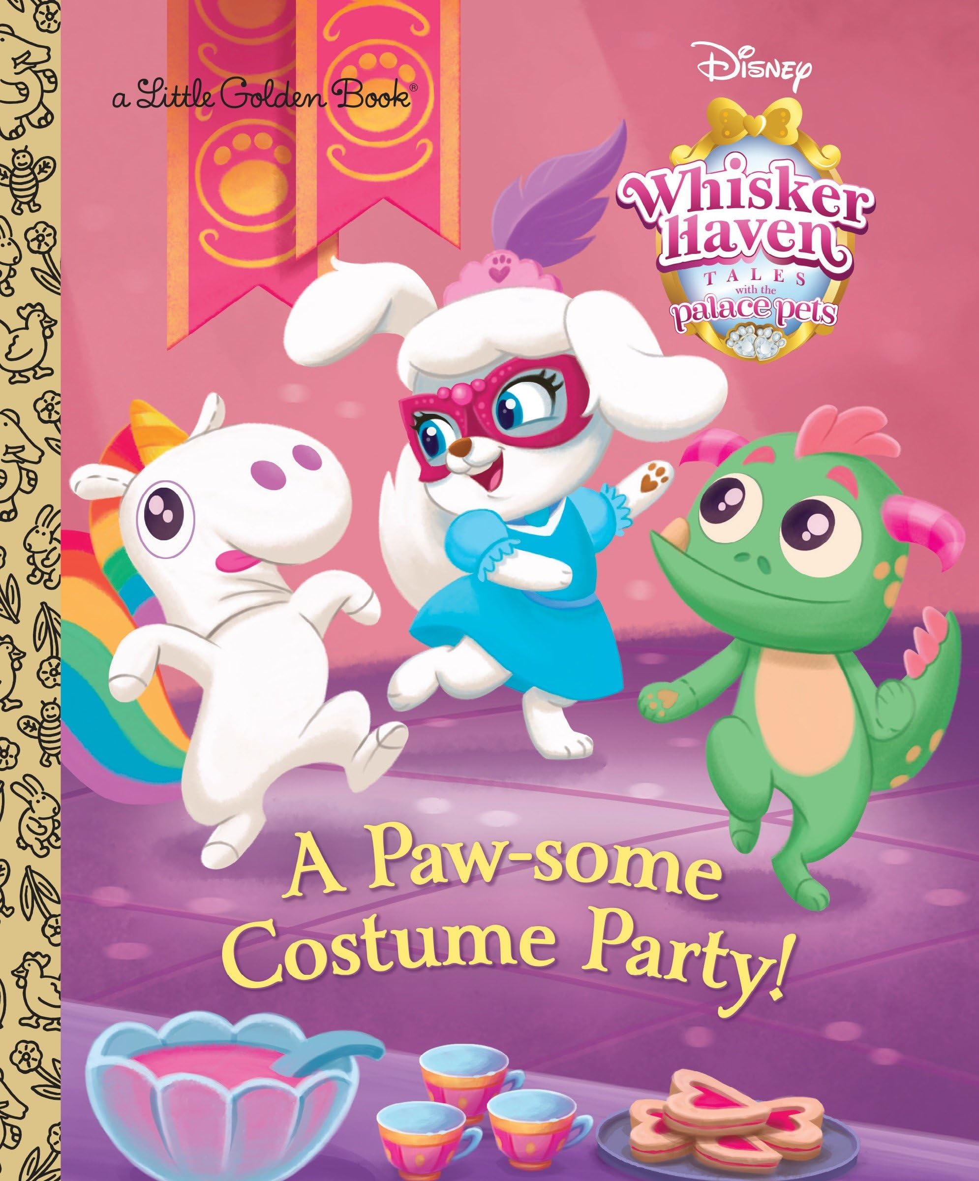 A Pawsome Costume Party! (Disney Palace Pets Whisker Haven Tales) (Little Golden Book),Used
