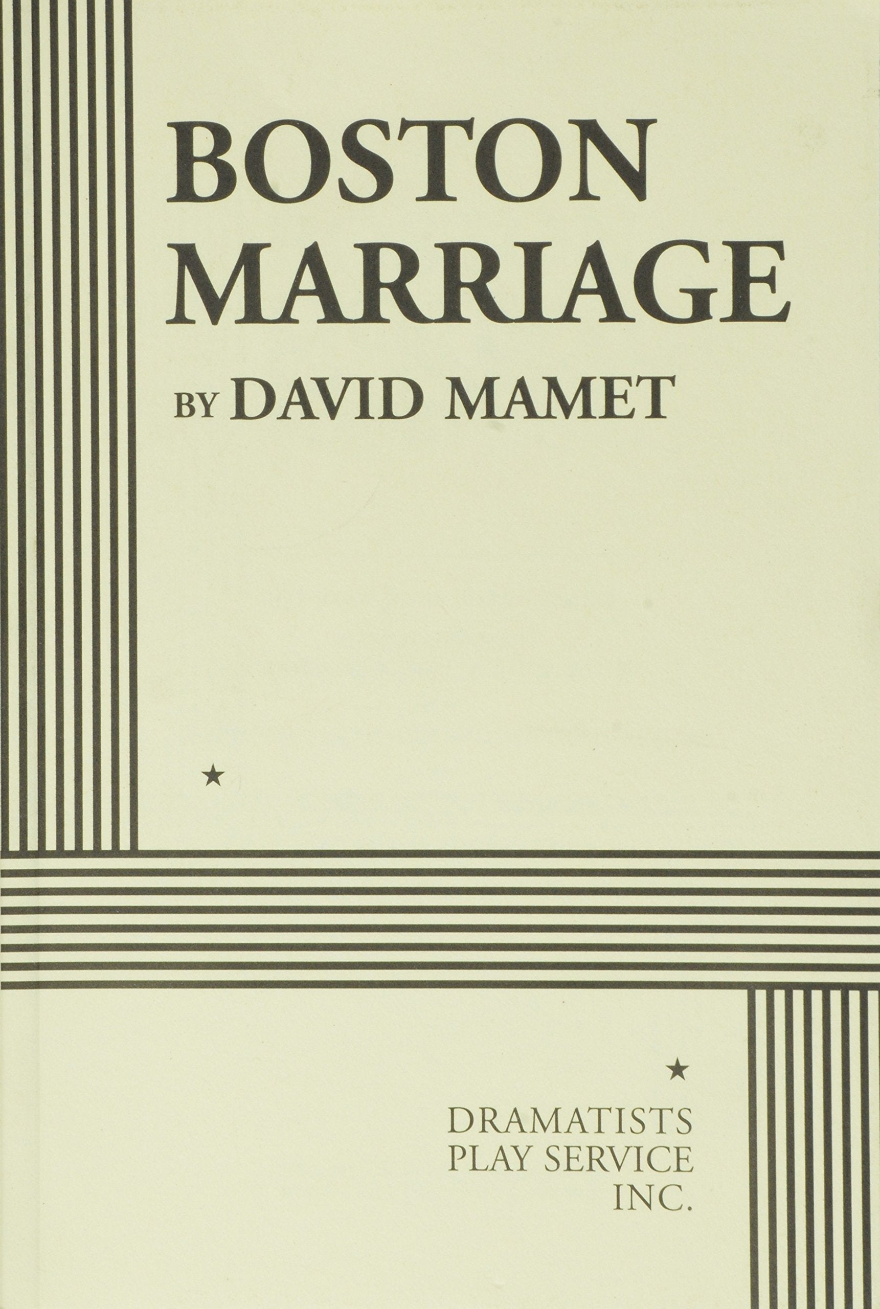 Boston Marriage  Acting Edition,Used