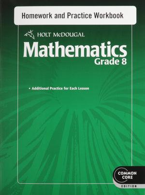 Homework and Practice Workbook Grade 8 (Holt McDougal Mathematics),New