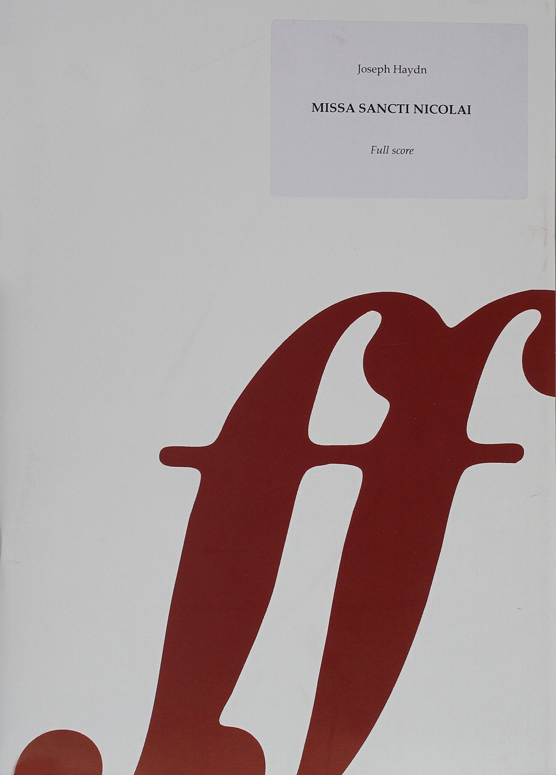 Missa Sancti Nicolai: Full Score (Faber Edition),Used