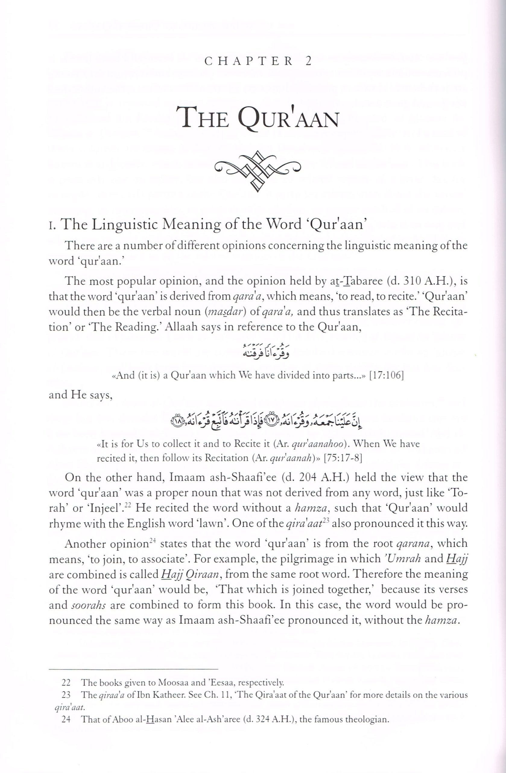 An Introduction to the Sciences of the Qu'ran,New