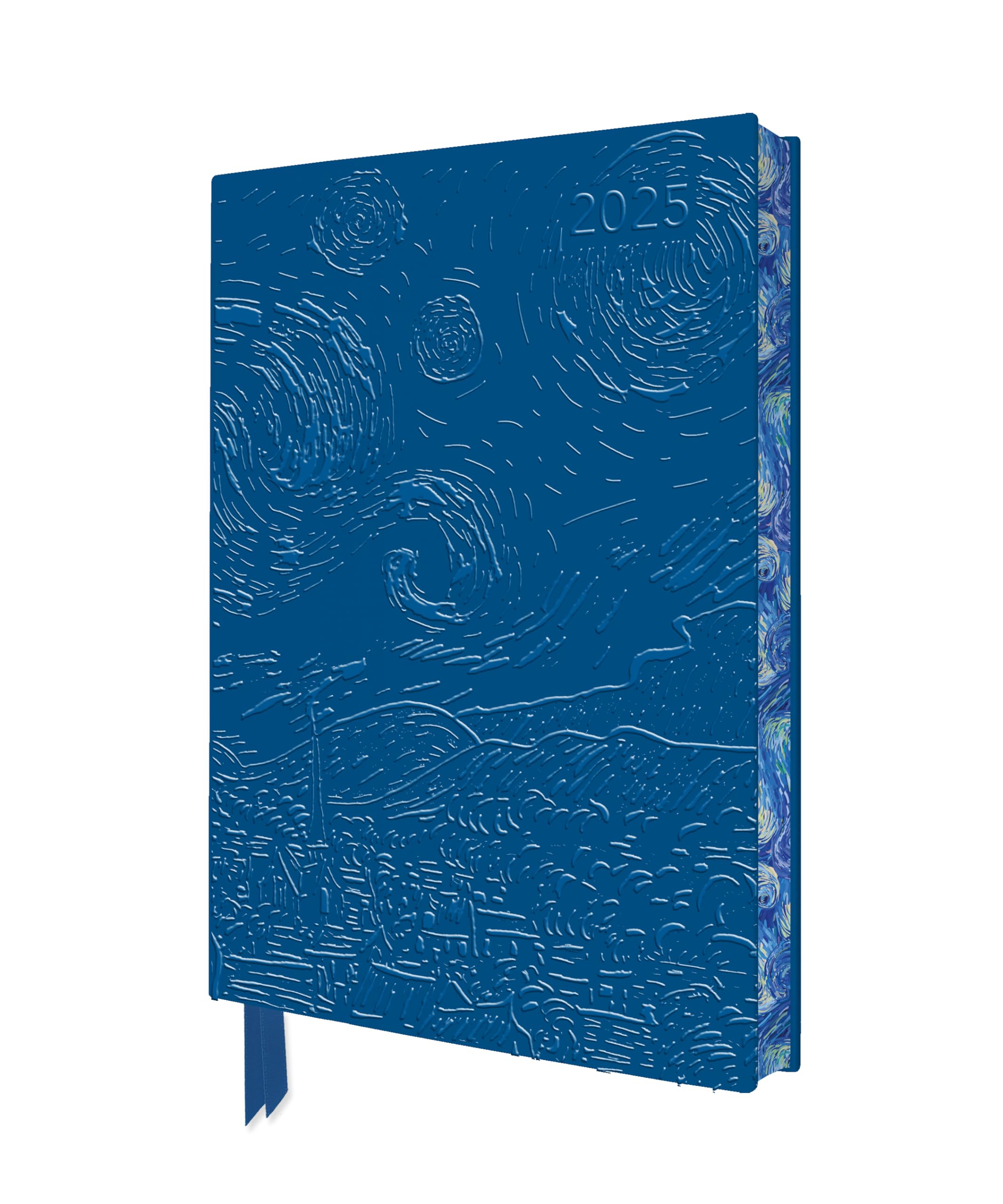 Vincent van Gogh: The Starry Night 2025 Artisan Art Vegan Leather Diary Planner  Page to View with Notes,New