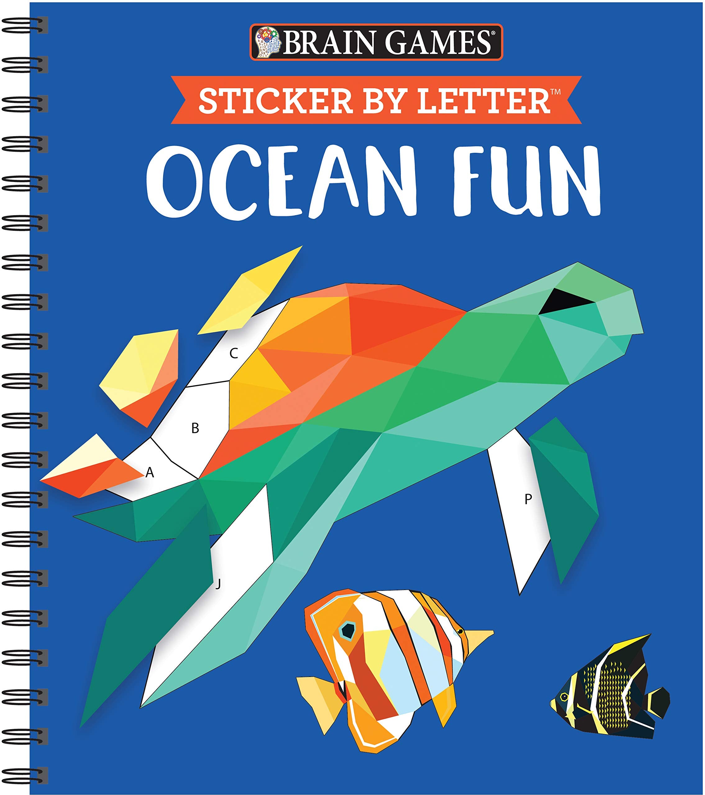 Brain Games  Sticker By Letter: Ocean Fun (Sticker Puzzles  Kids Activity Book)