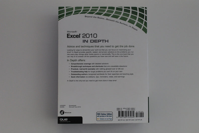 Microsoft Excel 2010 In Depth,Used