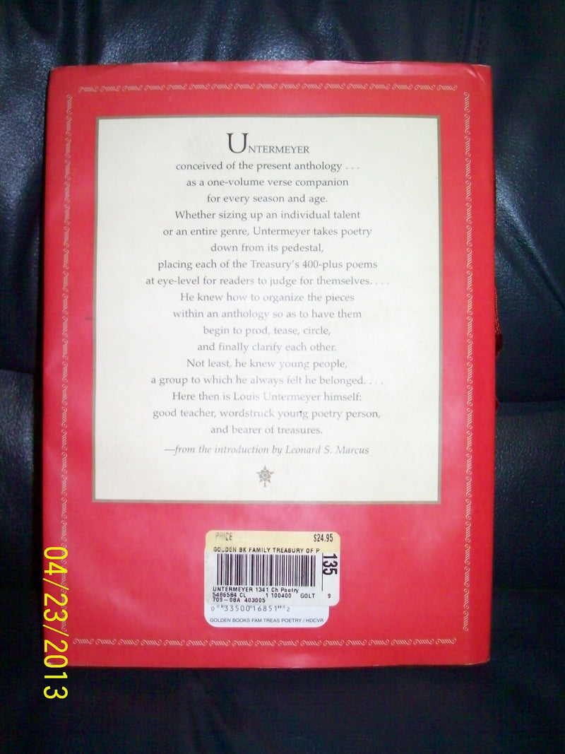 The Golden Books Family Treasury of Poetry,Used
