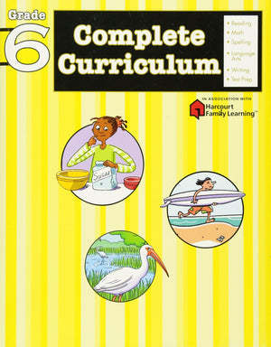 Complete Curriculum Grade 6 (Flash Kids Harcourt Family Learning),Used