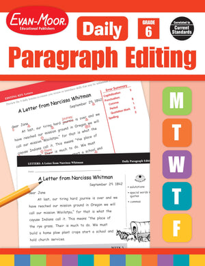 Daily Paragraph Editing, Grade 6 Teacher Edition,Used