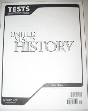 United States History for Christian Schools: Tests for use with,Used