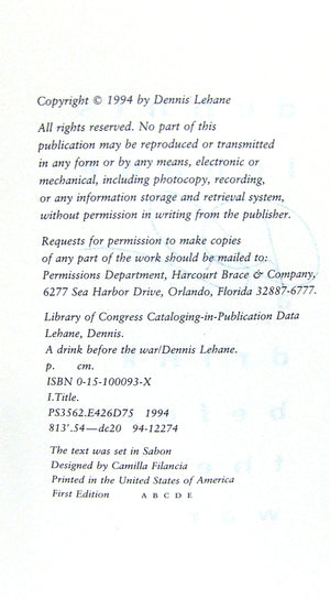 A Drink Before The War,New