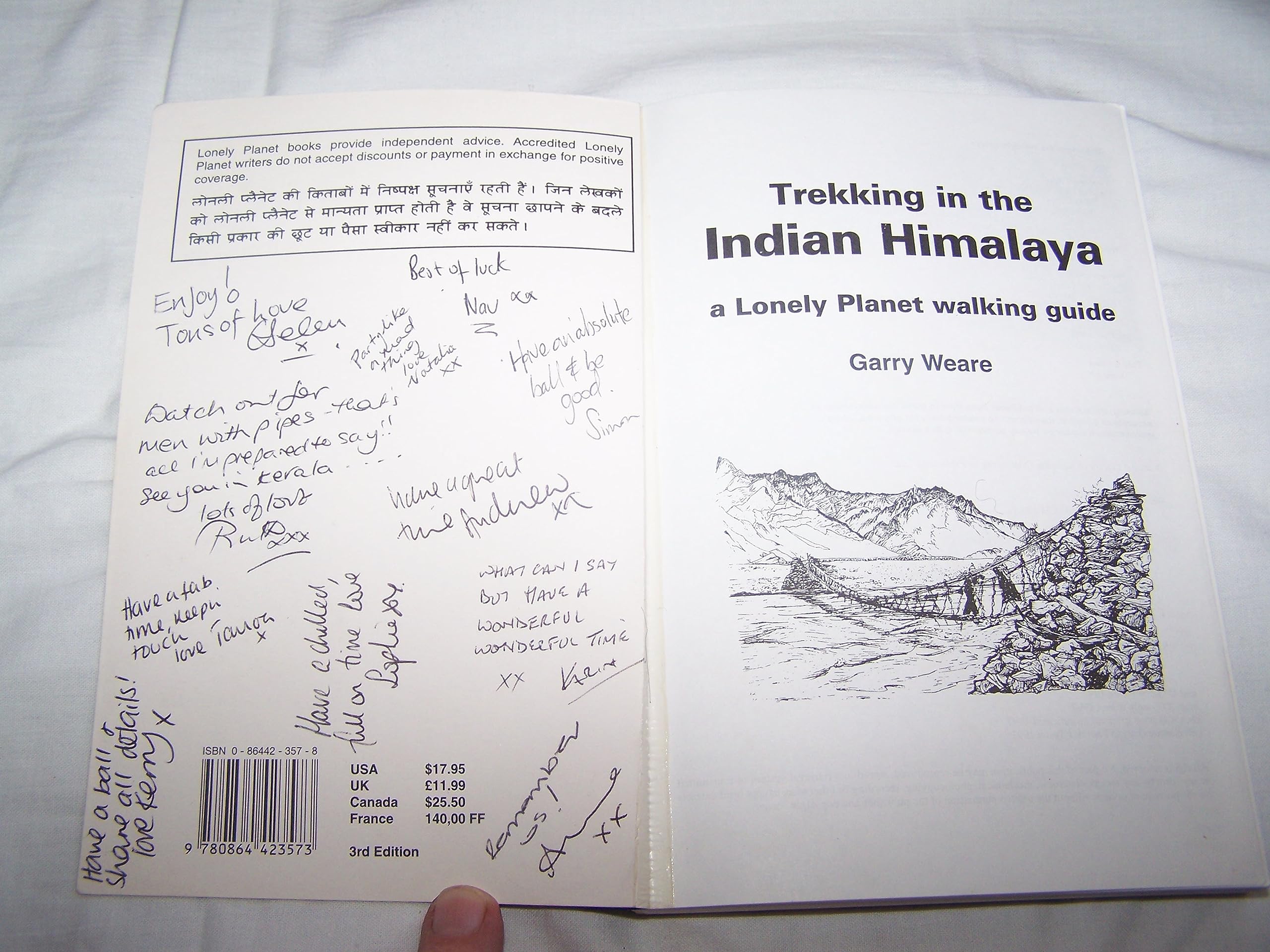 Lonely Planet Trekking Indian Himalaya 4Th,Used