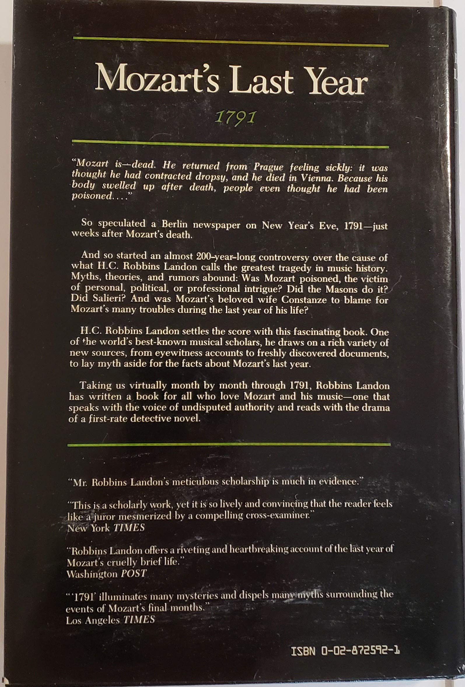 1791: Mozart's Last Year,New