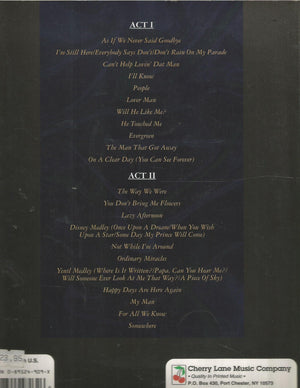 Barbra Streisand  The Concert (Piano, Vocal, Guitar)