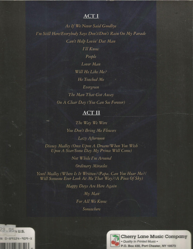Barbra Streisand  The Concert (Piano, Vocal, Guitar)
