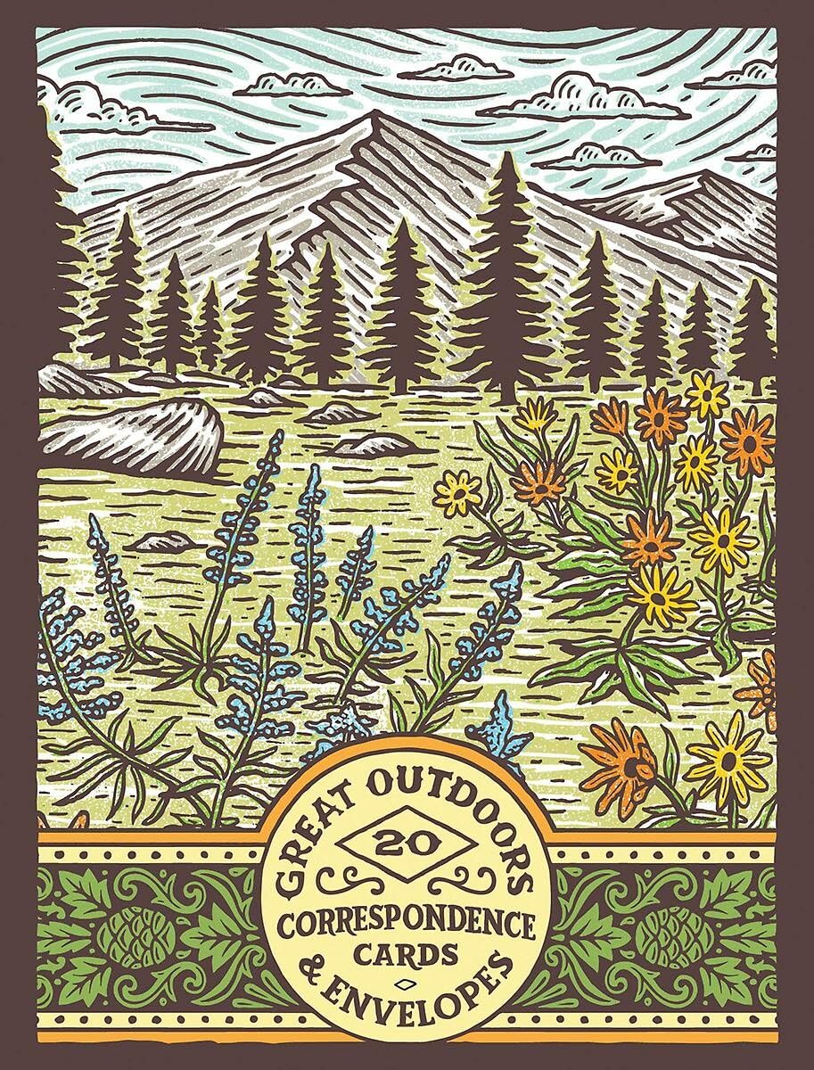 Great Outdoors Correspondence Cards: (Flat Cards Of Natural Landscapes, Illustrated Blank Stationery That Celebrates Nature)