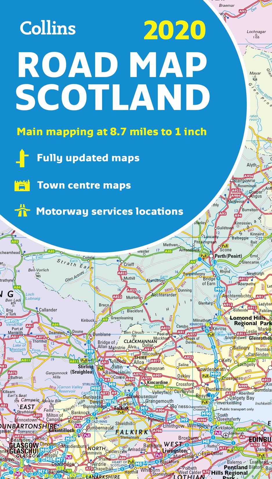 2020 Collins Road Map Scotland,Used